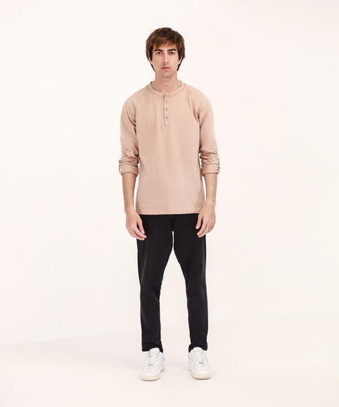 Men's Long Sleeve Henley Shirt